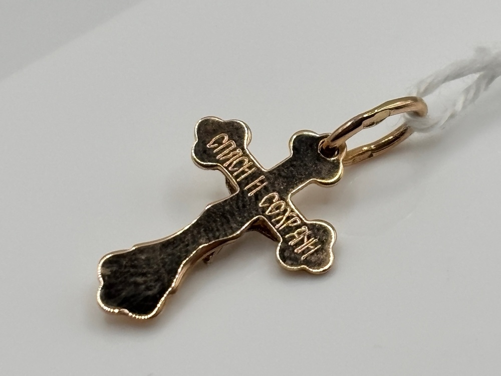 ПОДКБК585 ПОДВЕСКА КРЕСТ БЕЗ КАМНЯ (Au 585)