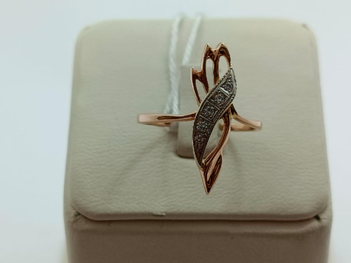 КОЛЬЦО С КАМНЯМИ (Au 585)