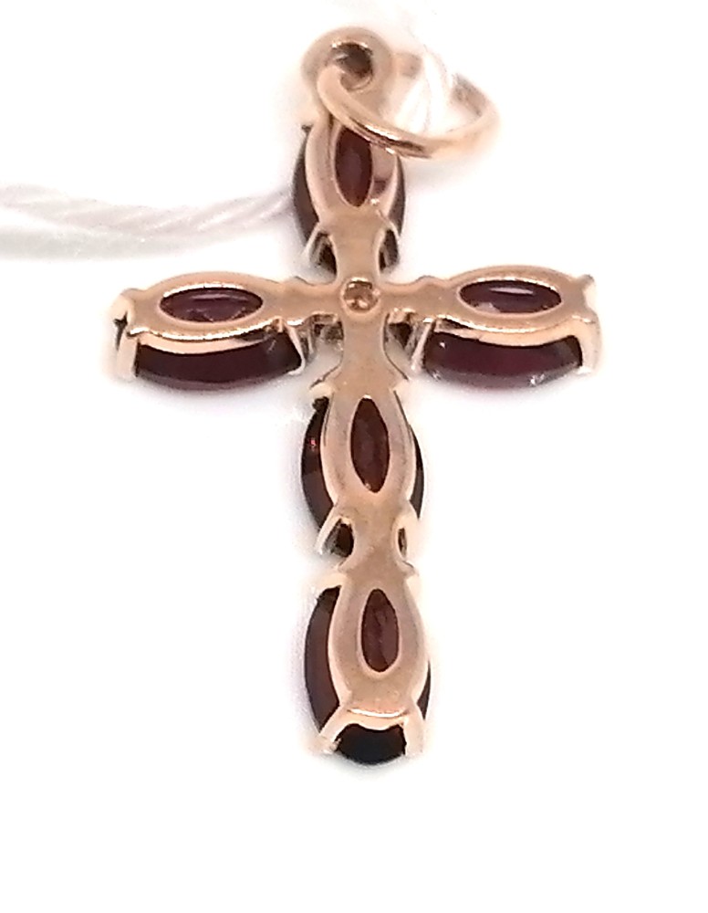 ПОДВЕСКА КРЕСТ С КАМНЯМИ (Au 585)