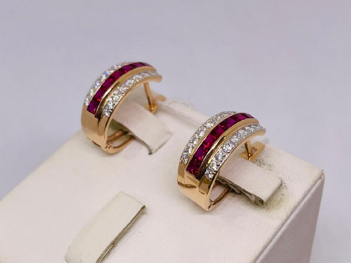 СЕРЬГИ С КАМНЯМИ (Au 585)