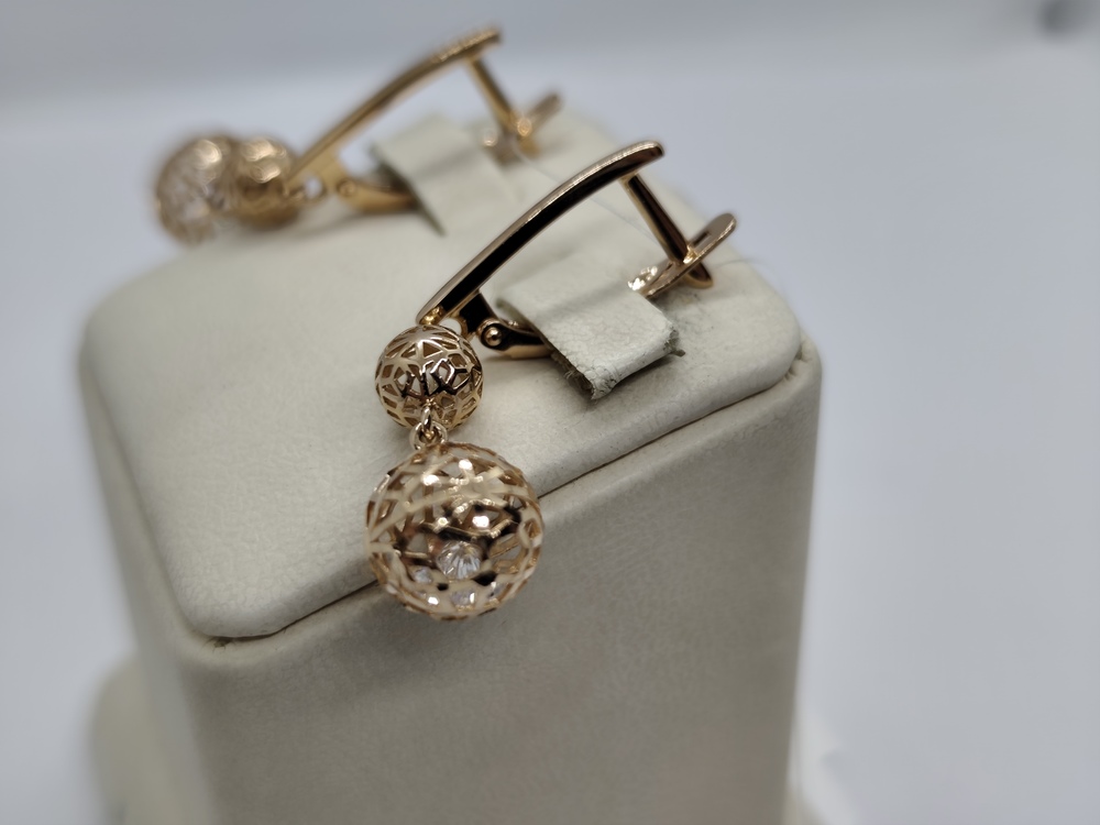 СЕРЬГИ С КАМНЯМИ (Au 585)