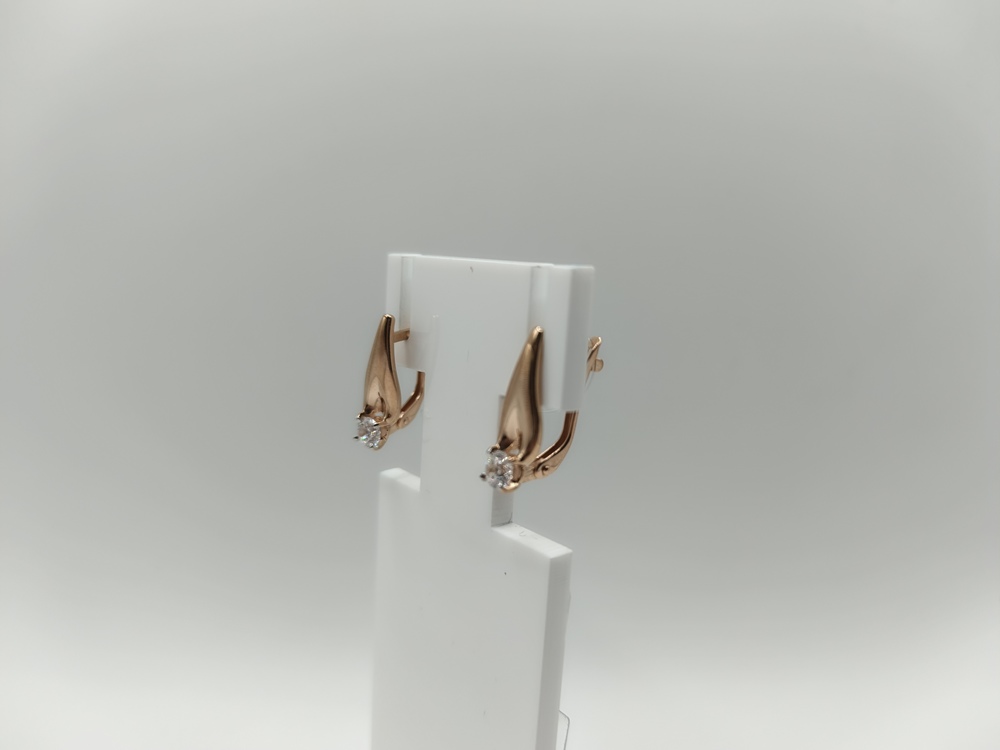 СЕРЬГИ С КАМНЕМ (Au 585)