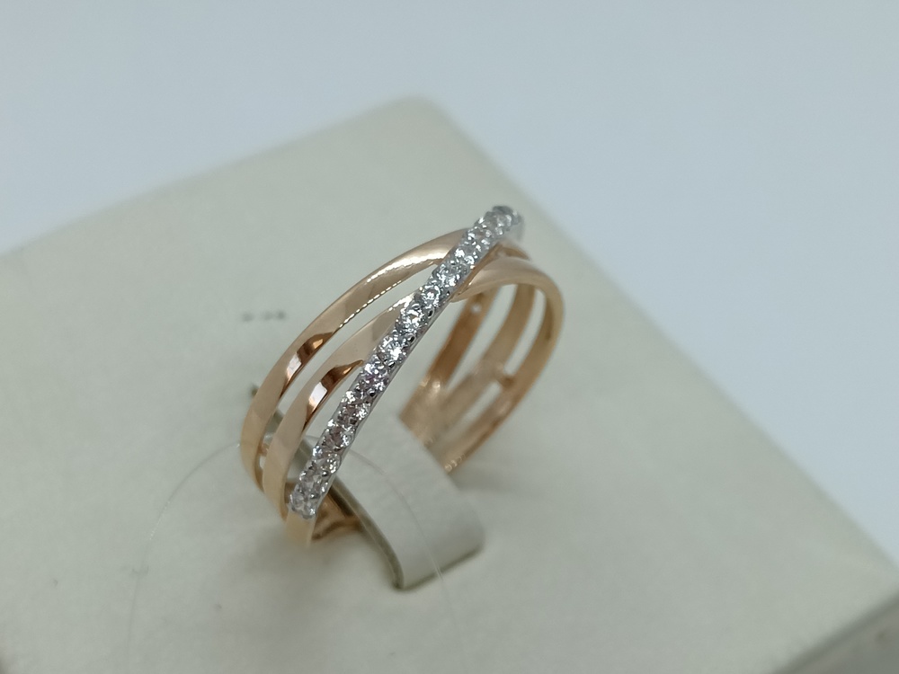 КОЛЬЦО С КАМНЯМИ (Au 585)