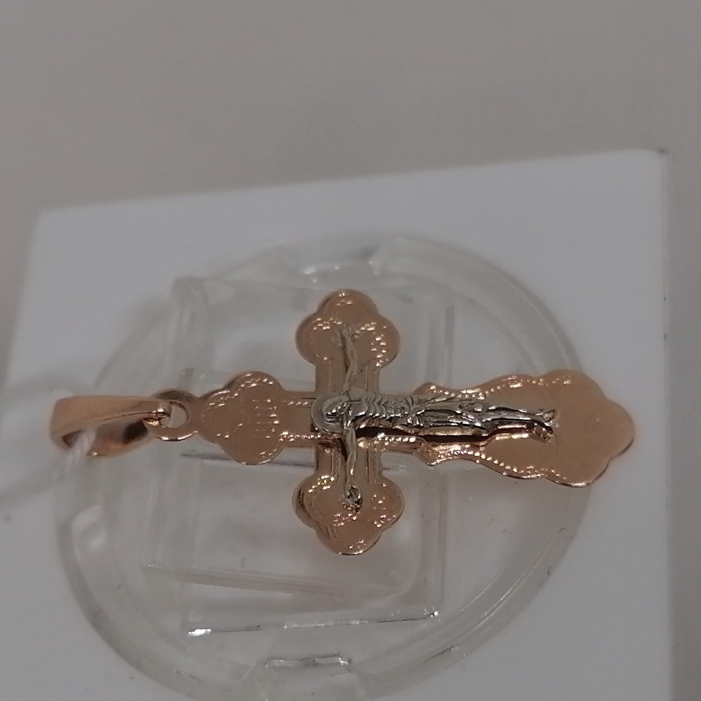 ПОДВЕСКА КРЕСТ БЕЗ КАМНЯ (Au 585)