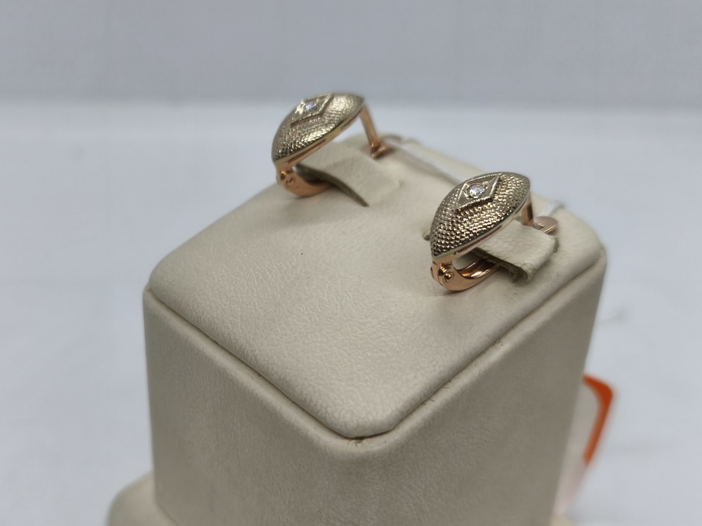 СЕРЬГИ С КАМНЕМ (Au 585)