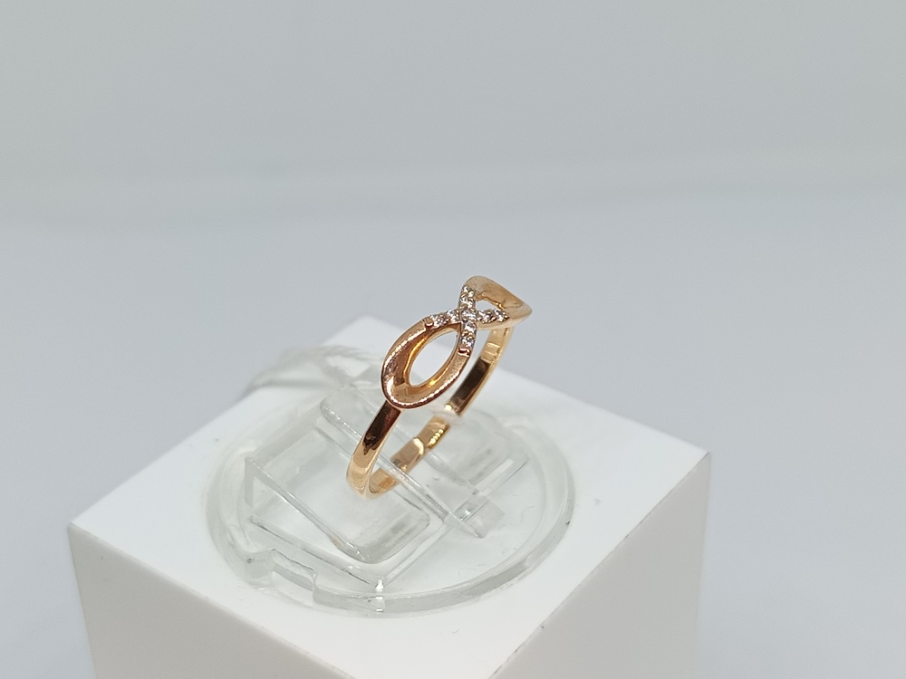 КОЛЬЦО С КАМНЯМИ (Au 585)