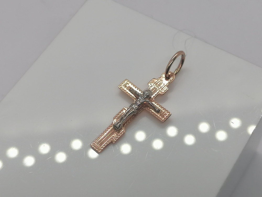 810-00268-10-00-00-02 ПОДВЕСКА КРЕСТ без камня (Au 585)