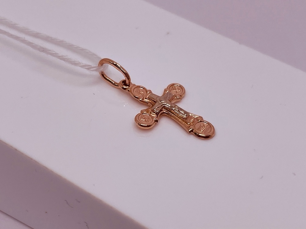 ПОДКБК585 ПОДВЕСКА КРЕСТ БЕЗ КАМНЯ (Au 585)