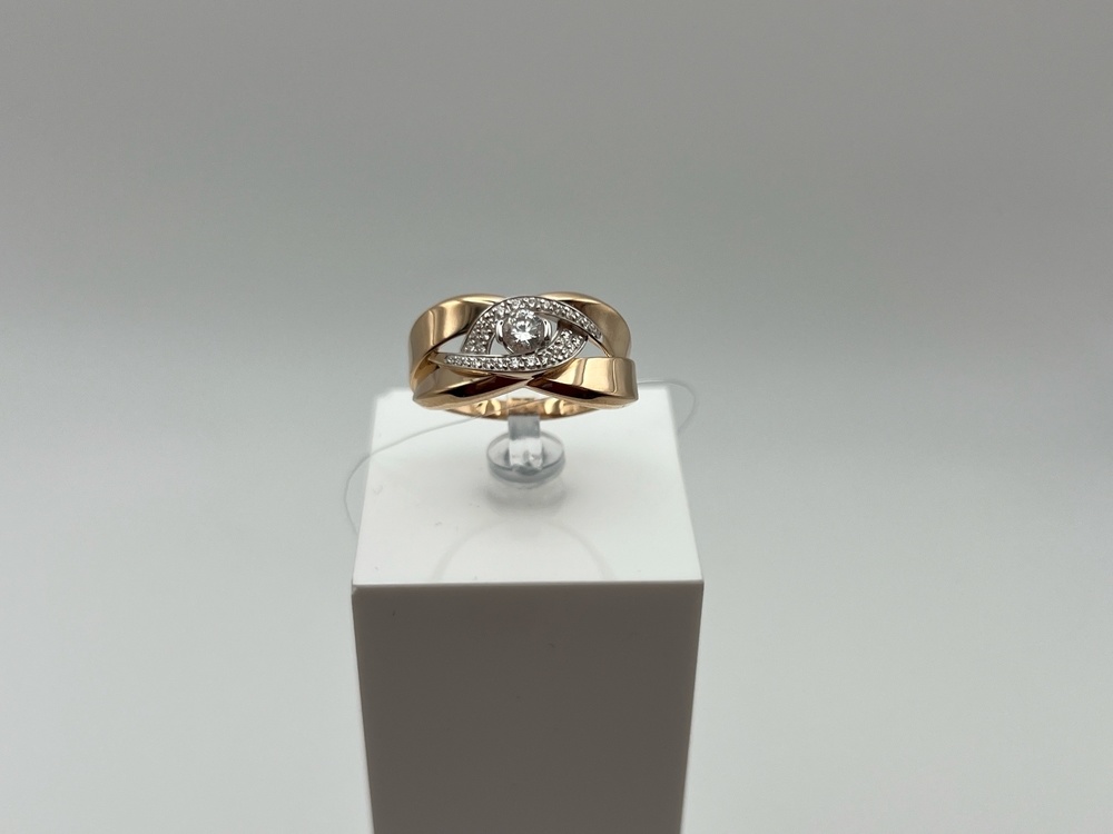 КОЛЬЦО С КАМНЯМИ (Au 585)