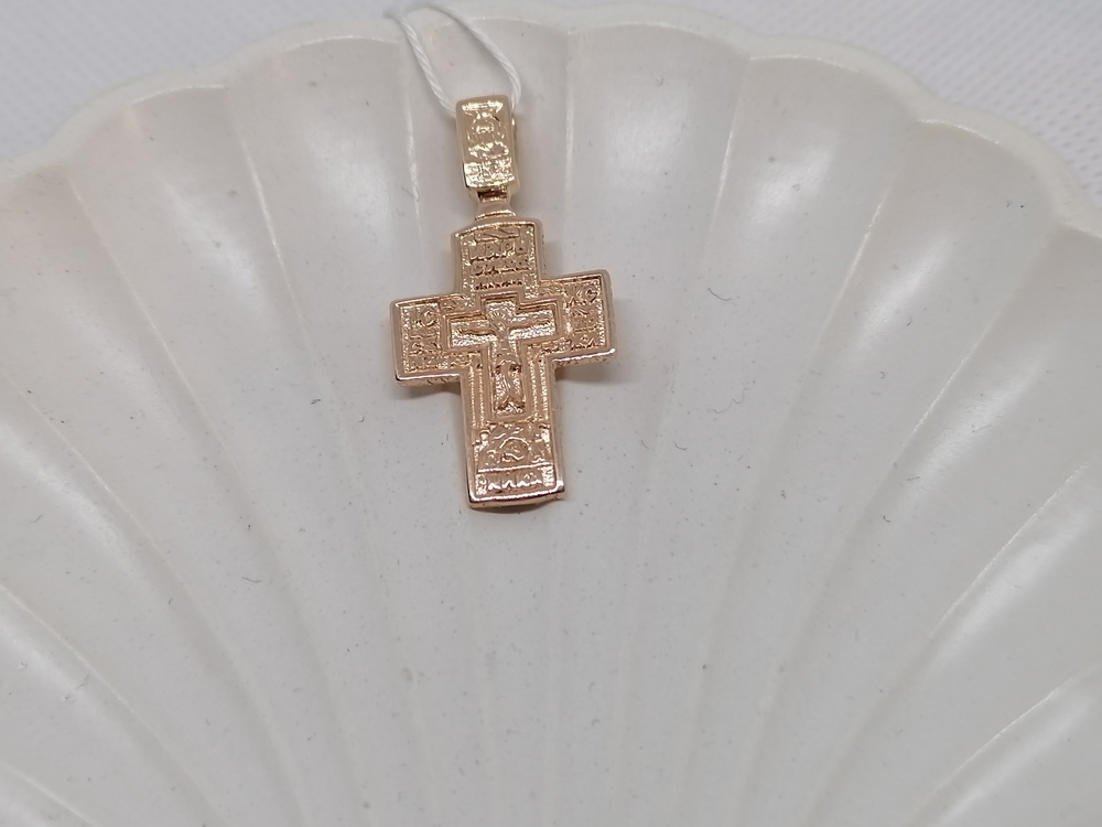 ПОДВЕСКА КРЕСТ БЕЗ КАМНЯ (Au 585)