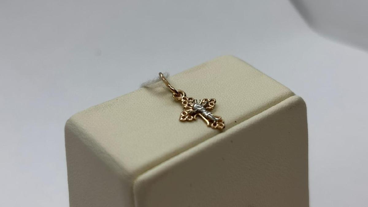 ПОДВЕСКА КРЕСТ БЕЗ КАМНЯ (Au 585)