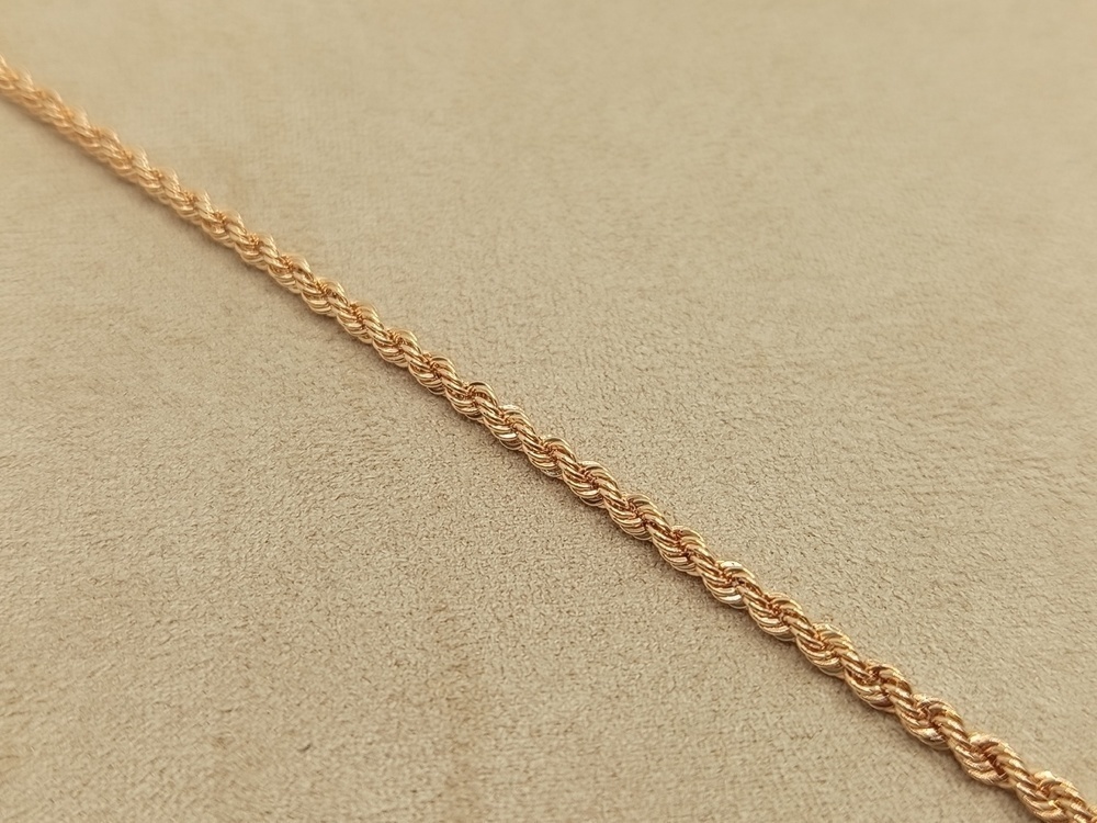 БРАСЛЕТ ПУСТОТЕЛЫЙ Веревка (Au 585)