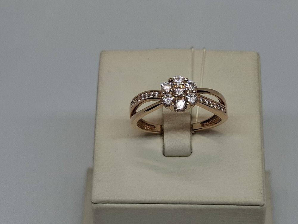 КОЛЬЦО С КАМНЯМИ (Au 585)