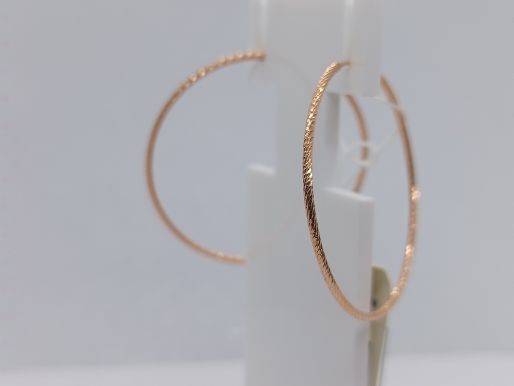 СЕРЬГИ КОНГО Рифленые (Au 585)