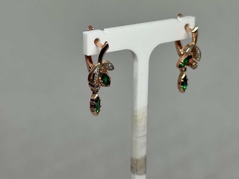 СКМИ585 СЕРЬГИ С КАМНЯМИ (Au 585)