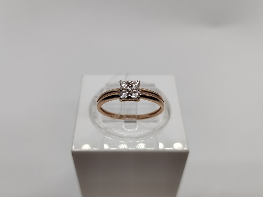 КОЛЬЦО С КАМНЯМИ (Au 585)