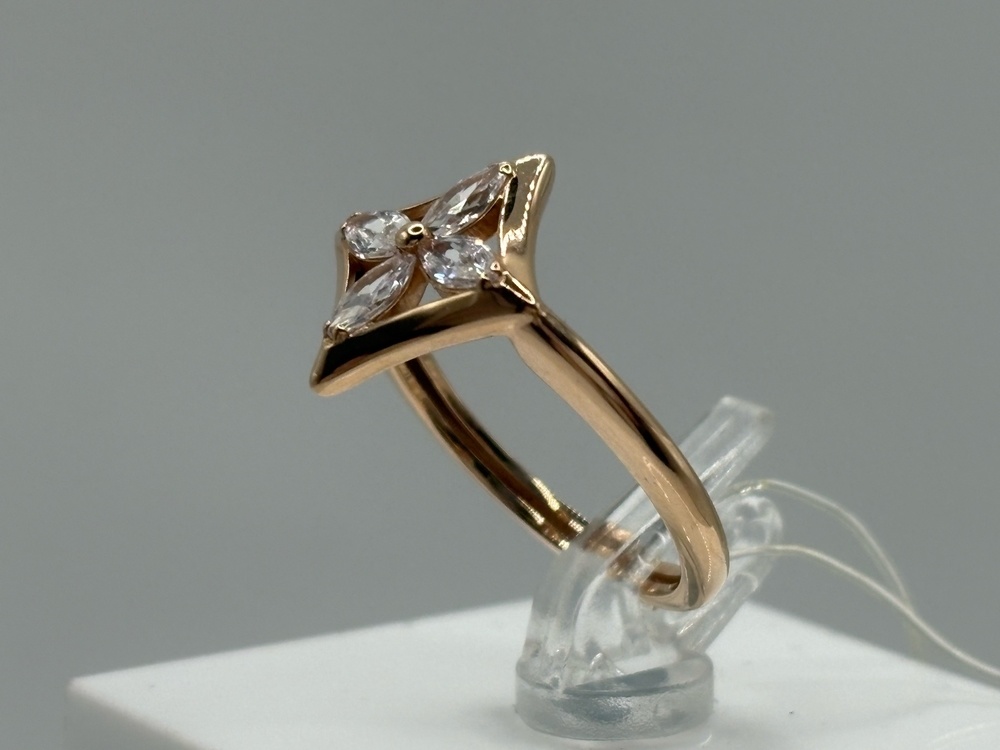 КОЛЬЦО С КАМНЯМИ (Au 585)