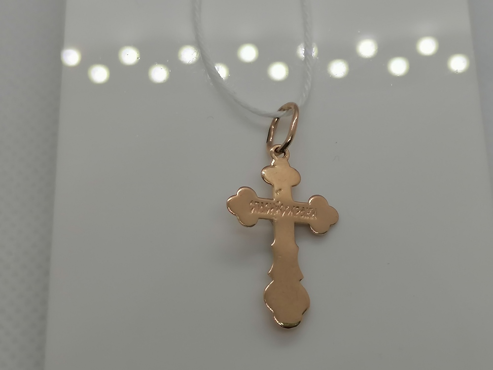 ПОДВЕСКА КРЕСТ БЕЗ КАМНЯ (Au 585)