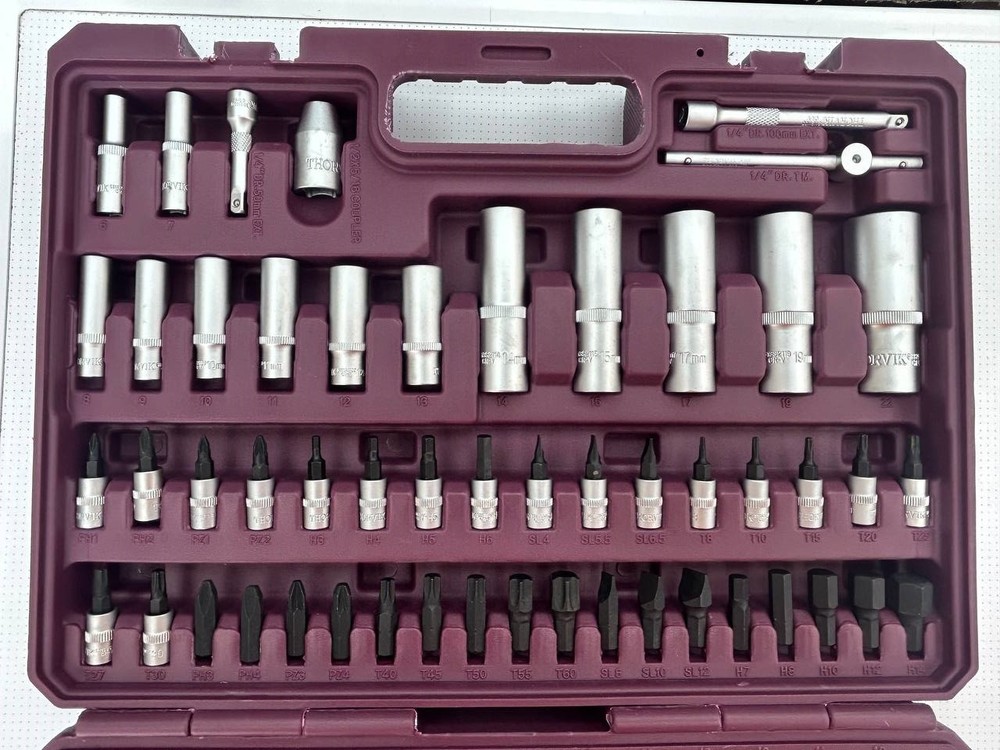 Набор инструментов Thorvik TS108 универсальный 1/4, 1/2 DR