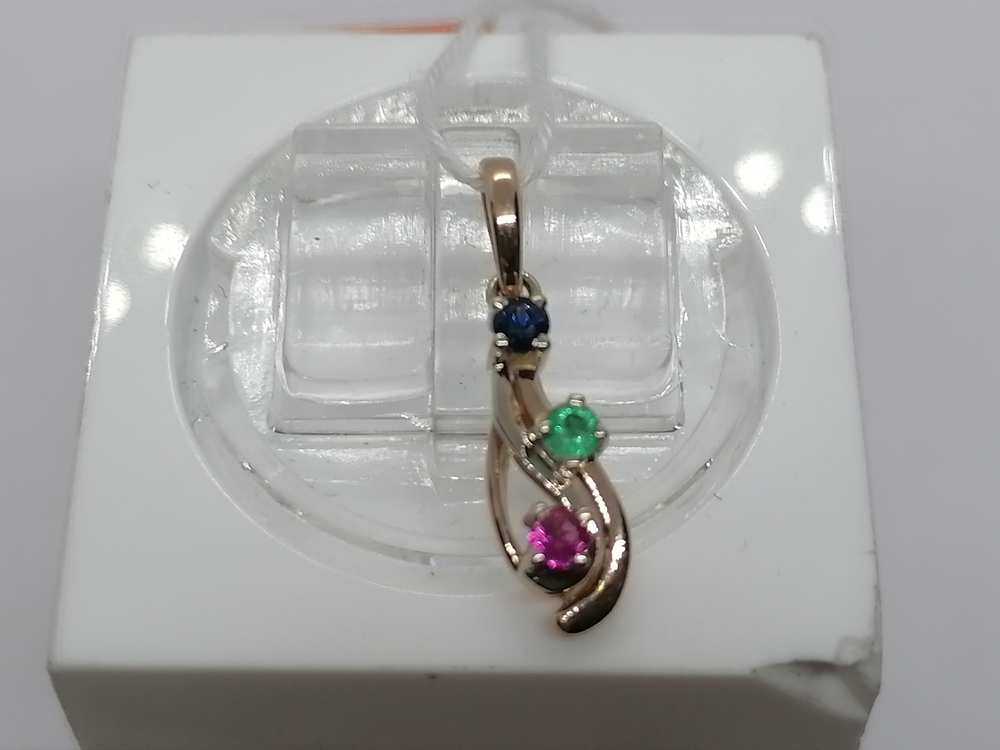 ПОДВЕСКА С КАМНЯМИ (Au 585)