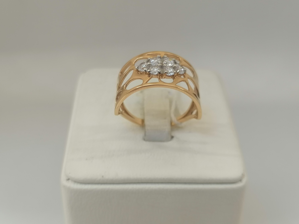 КОЛЬЦО С КАМНЯМИ (Au 585)