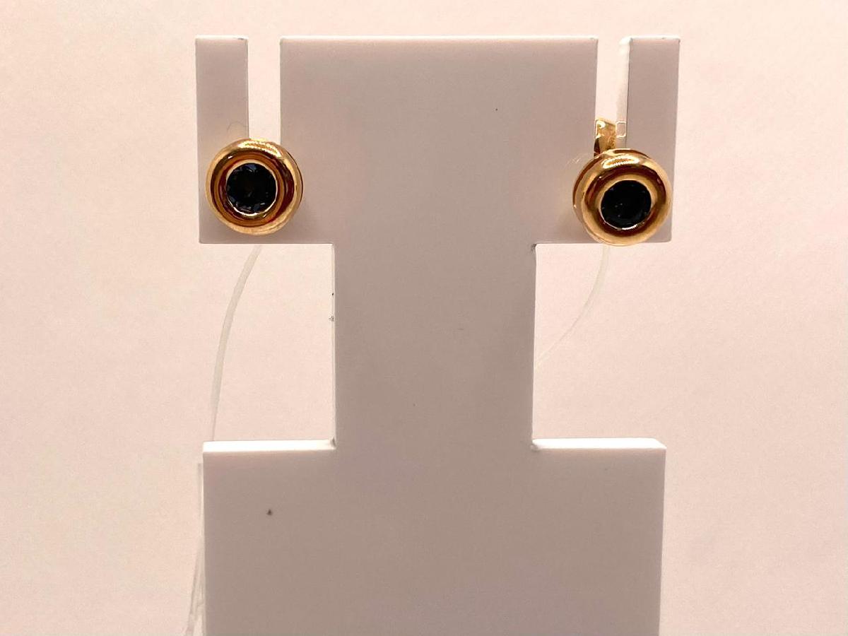 СЕРЬГИ ПУСЕТЫ с камнем (Au 585)