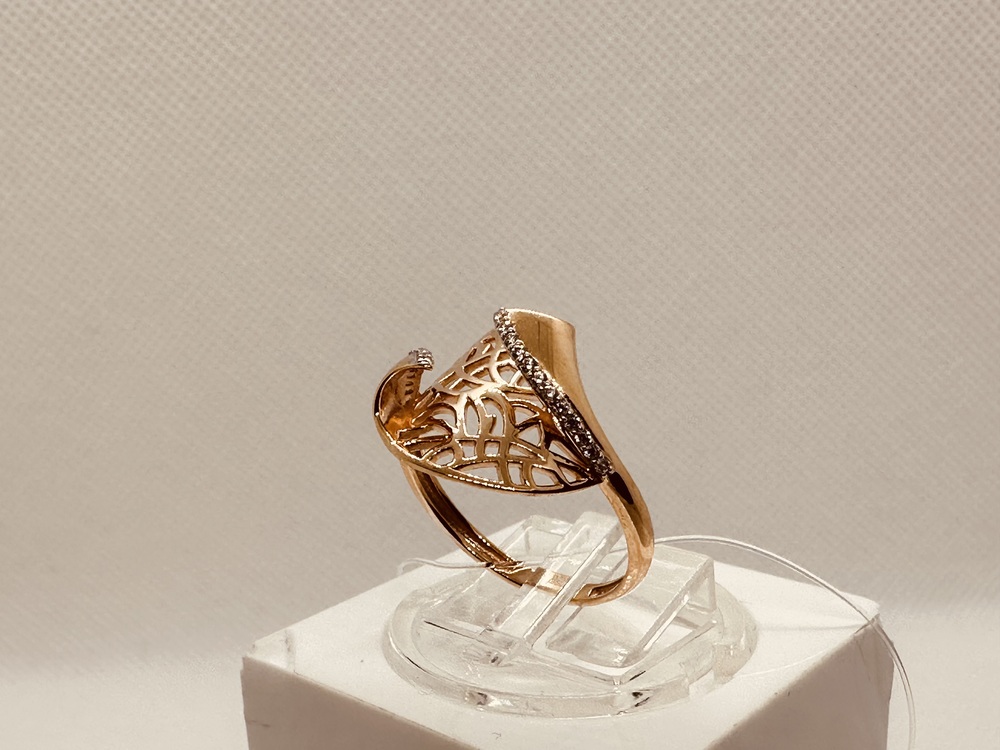 КОЛЬЦО С КАМНЯМИ (Au 585)