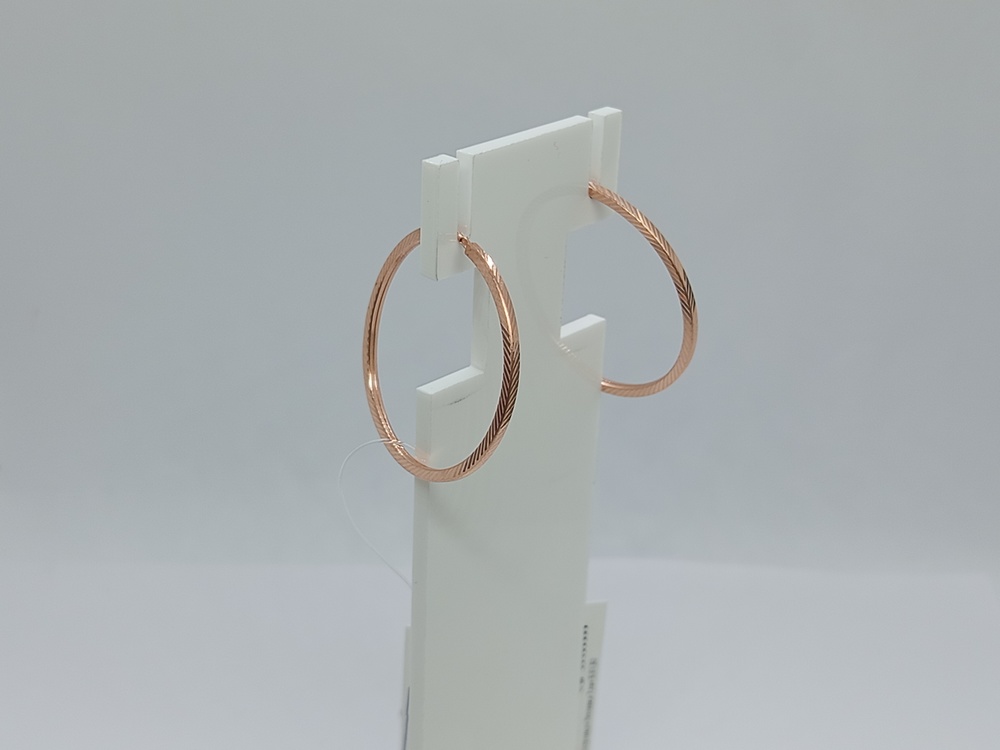 140046 СЕРЬГИ КОНГО без камня (Au 585)