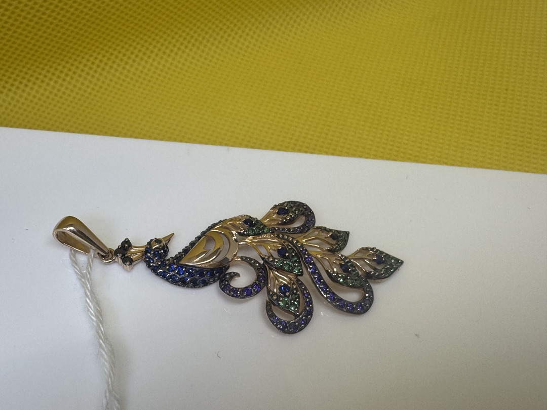 ПОДКМИ585 ПОДВЕСКА С КАМНЯМИ (Au 585)