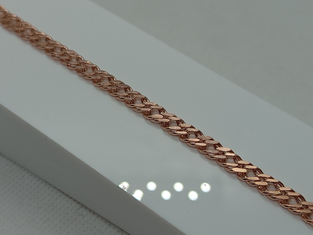 БРАСЛЕТ ПУСТОТЕЛЫЙ Ромб двойной (Au 585)