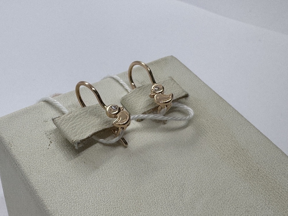 СЕРЬГИ С КАМНЕМ (Au 585)