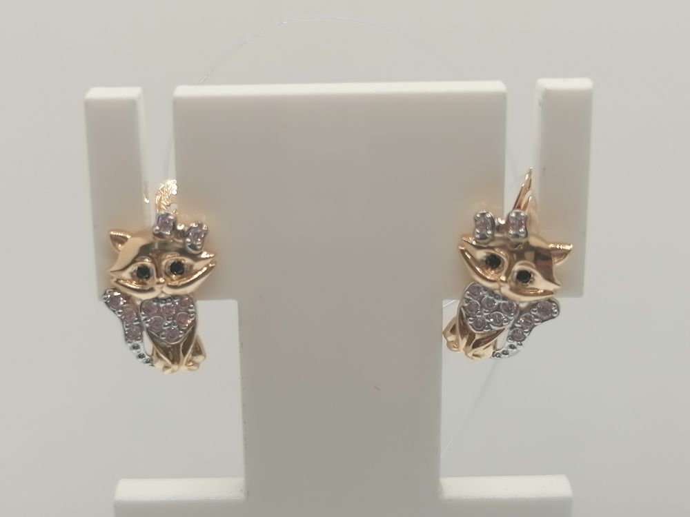 СЕРЬГИ С КАМНЕМ (Au 585)