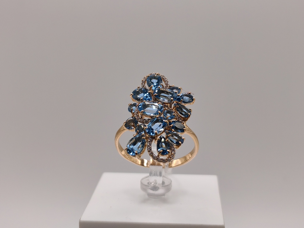 КОЛКМИ585 КОЛЬЦО С КАМНЯМИ (Au 585)