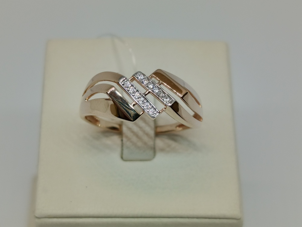 КОЛЬЦО С КАМНЯМИ (Au 585)