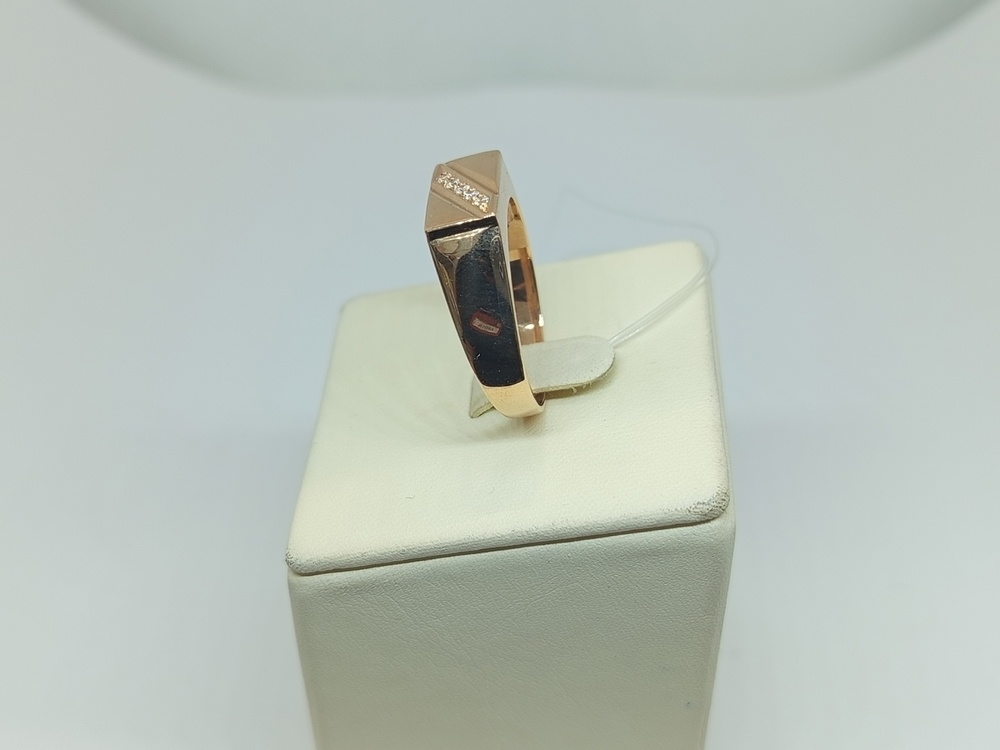 КОЛЬЦО ПЕЧАТКА с камнями (Au 585)