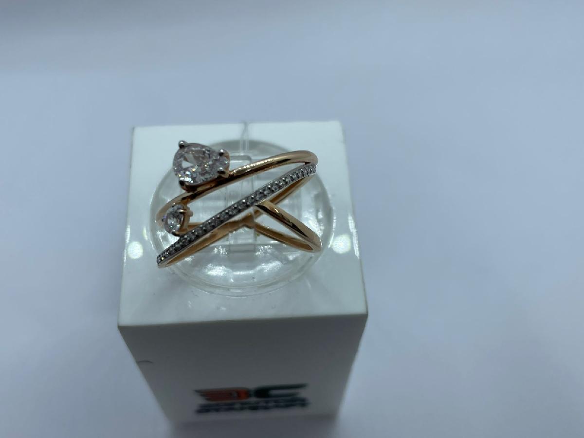 КОЛЬЦО С КАМНЯМИ (Au 585)