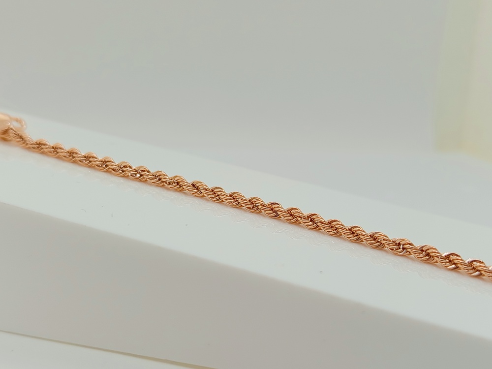 БРАСЛЕТ ПУСТОТЕЛЫЙ Веревка (Au 585)