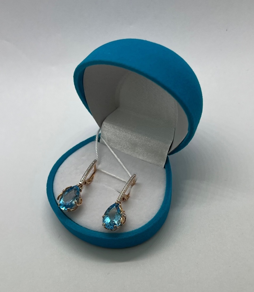 СКМИ585 СЕРЬГИ С КАМНЯМИ (Au 585)