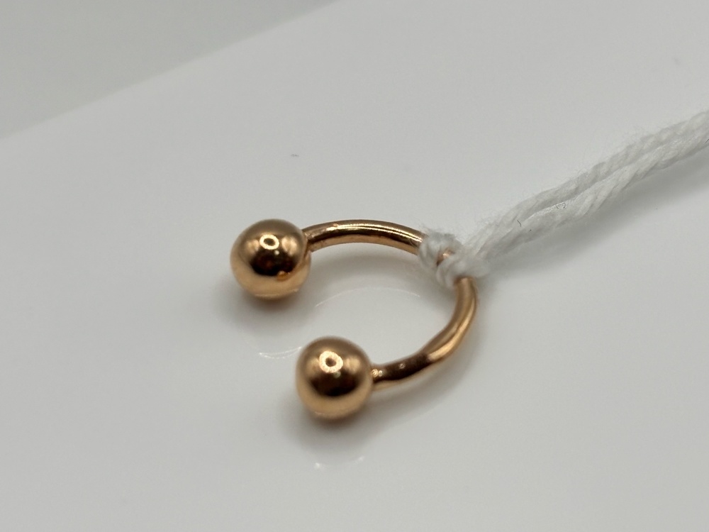 ПИРСИНГ В БРОВЬ БЕЗ КАМНЯ (Au 585)