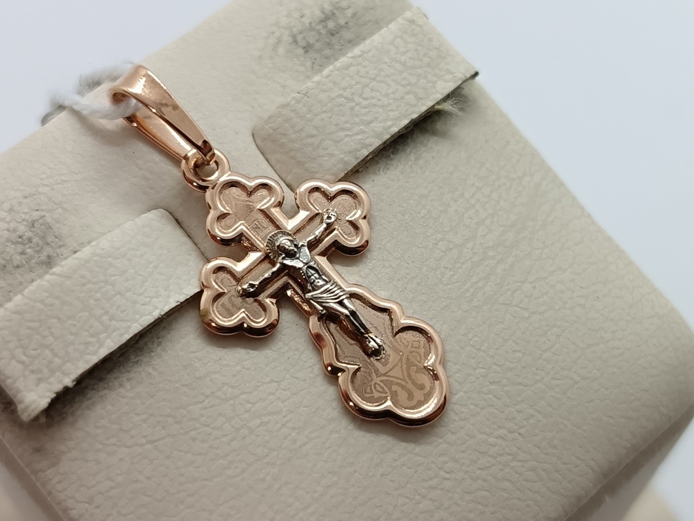 ПОДКБК585 ПОДВЕСКА КРЕСТ БЕЗ КАМНЯ (Au 585)