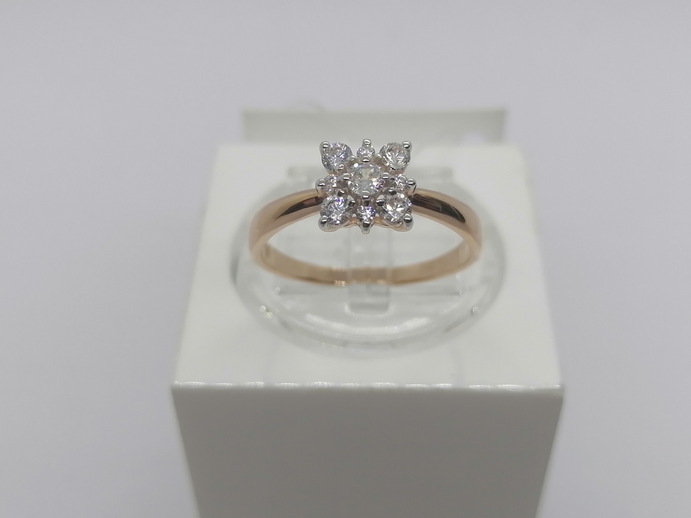 КОЛЬЦО С КАМНЯМИ (Au 585)