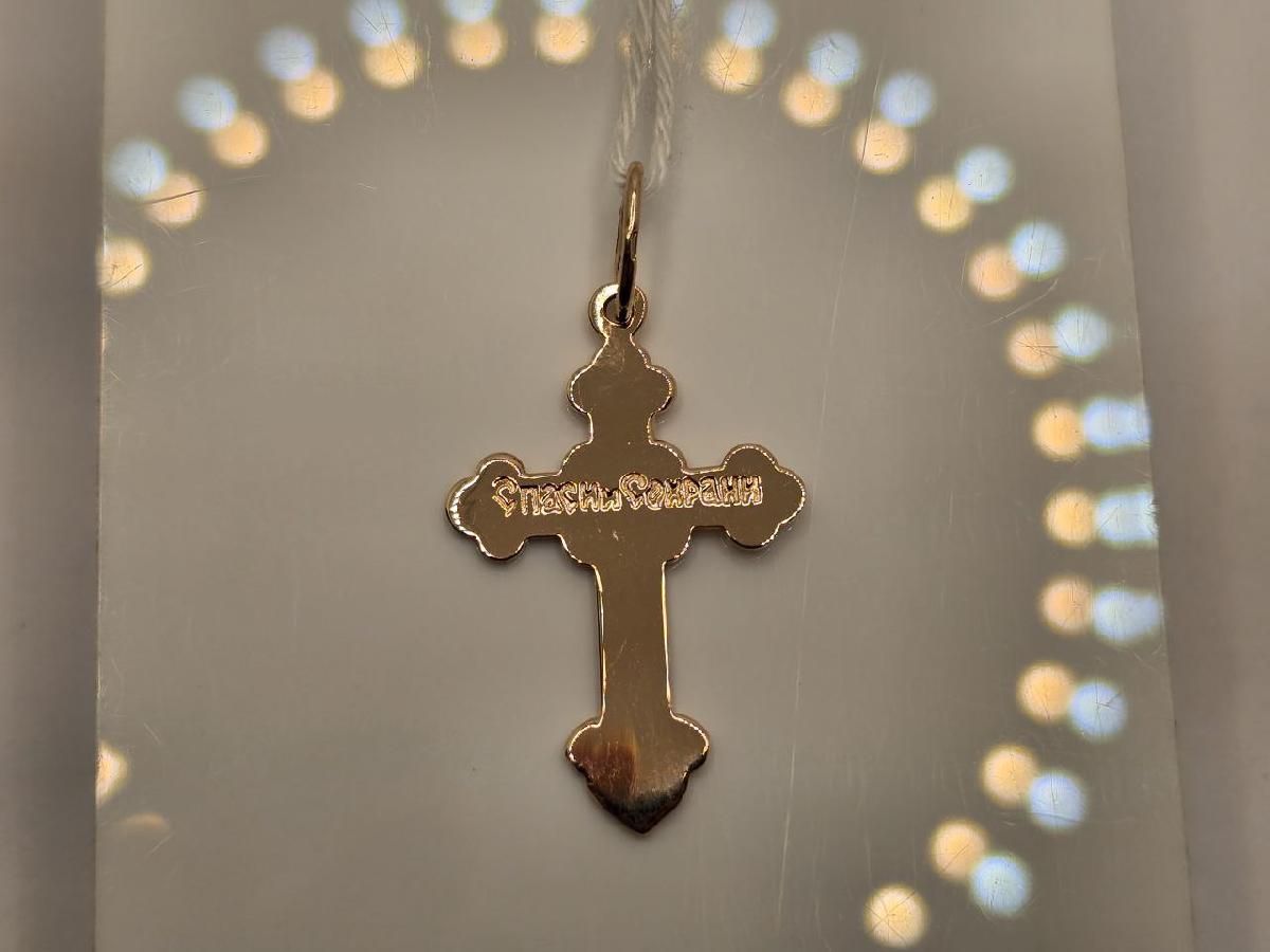 ПОДКБК585 ПОДВЕСКА КРЕСТ БЕЗ КАМНЯ (Au 585)