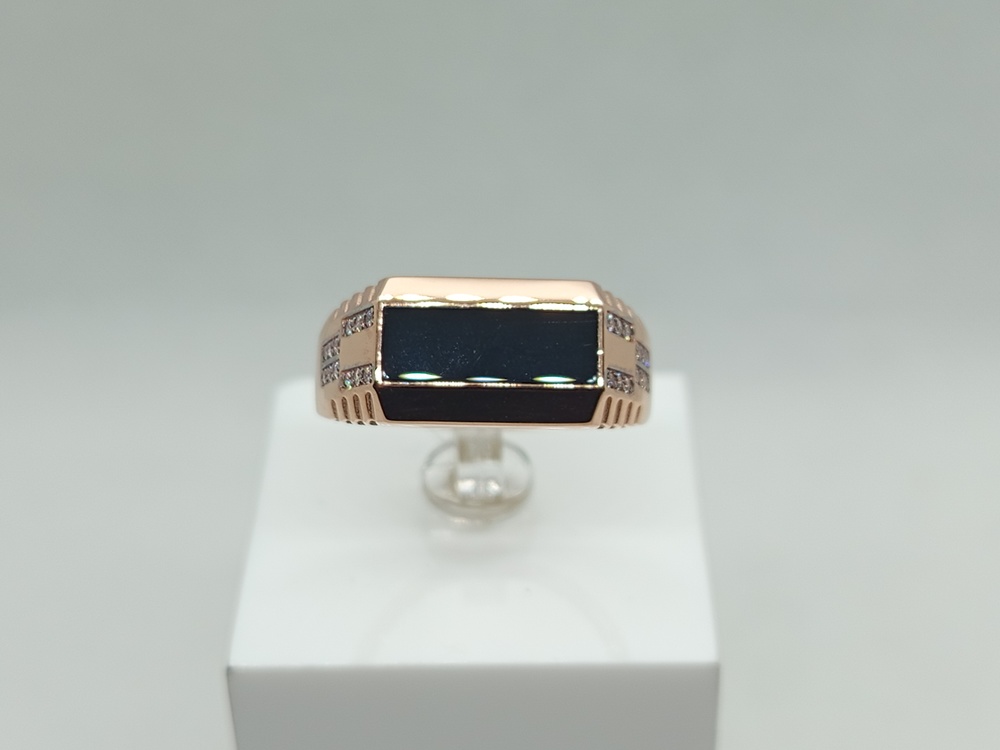 КОЛЬЦО ПЕЧАТКА с камнями (Au 585)