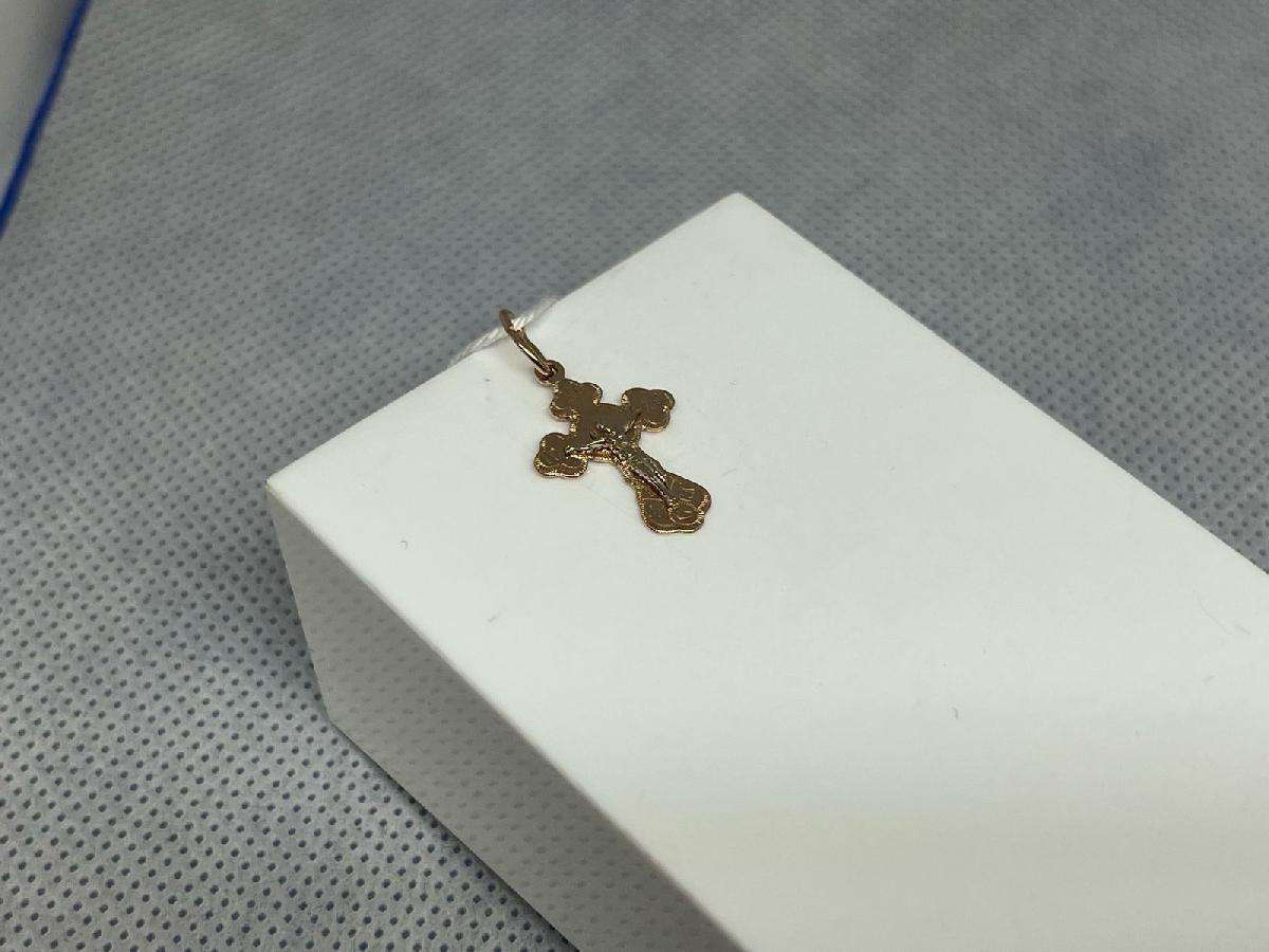 ПОДВЕСКА КРЕСТ БЕЗ КАМНЯ (Au 585)