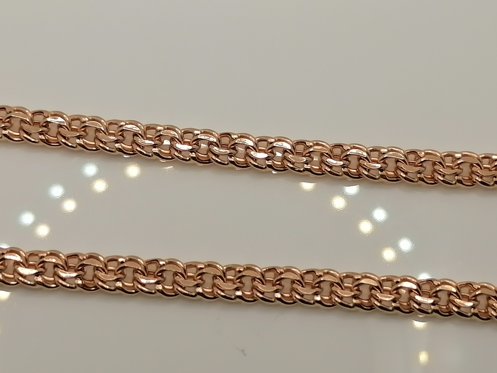 10090380160 ЦЕПЬ ПУСТОТЕЛАЯ Бисмарк (Au 585)