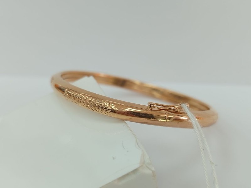 БЖАЛ585 БРАСЛЕТ ЖЕСТКИЙ С АЛМАЗНОЙ ГРАНЬЮ (Au 585)