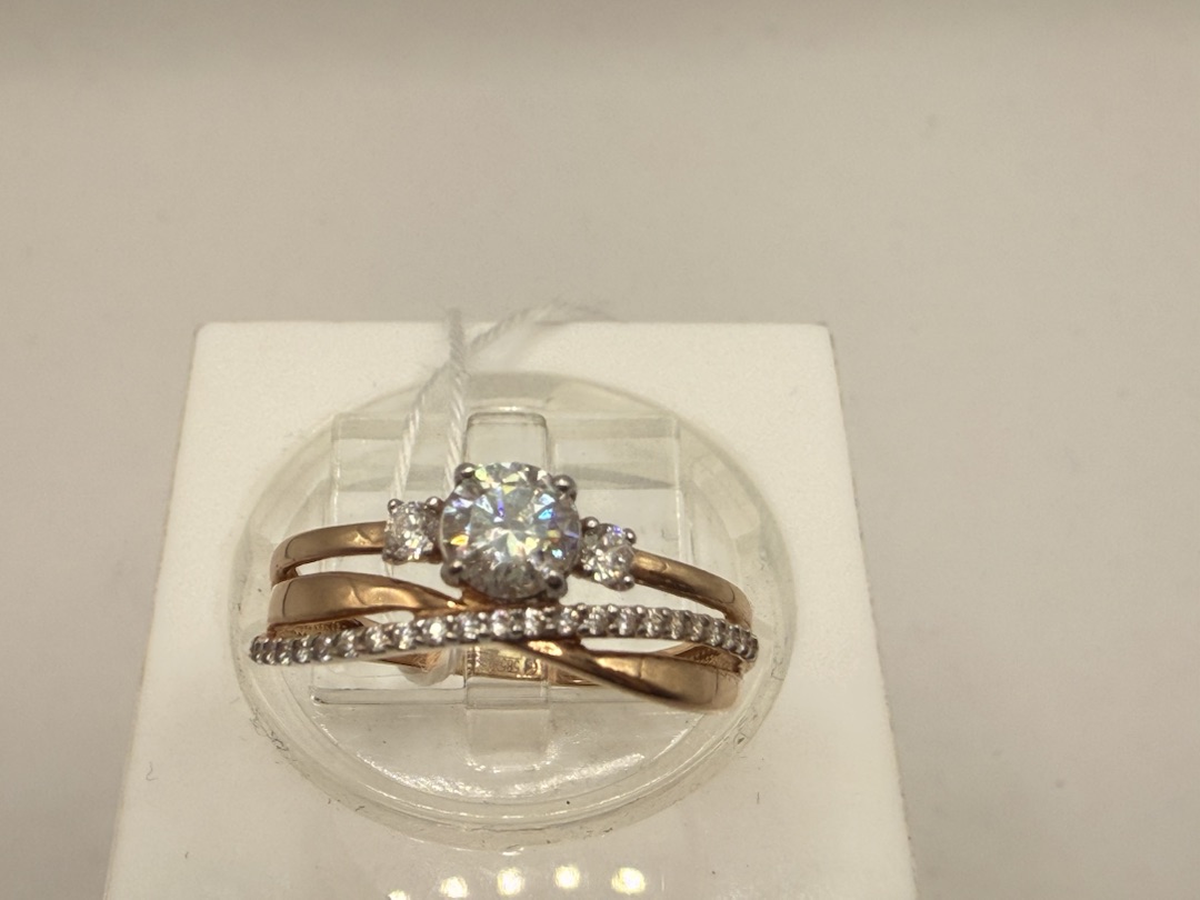 КОЛКМИ585 КОЛЬЦО С КАМНЯМИ (Au 585)