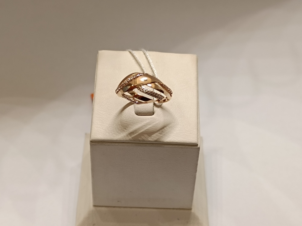 КОЛЬЦО С КАМНЯМИ (Au 585)