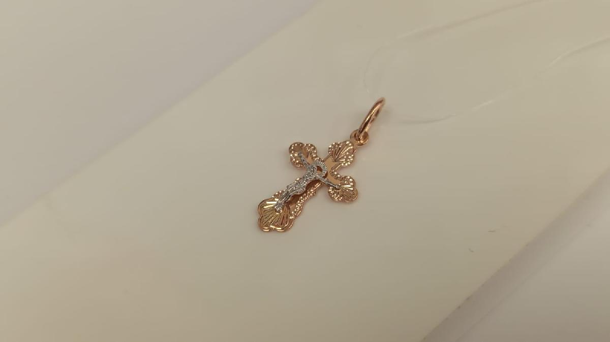 ПОДВЕСКА КРЕСТ без камня (Au 585)