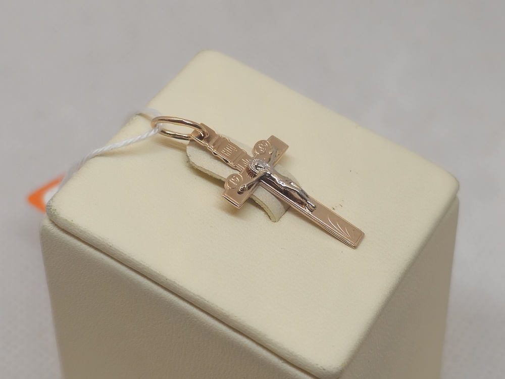 ПОДВЕСКА КРЕСТ БЕЗ КАМНЯ (Au 585)